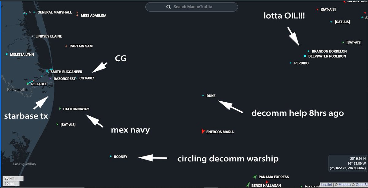 update: tug rodney half way to campeche atm, day2 makin 'weather patterns'

snapshot couple hrs ago, routine inbound vessel, for shipbreaking at local yard.