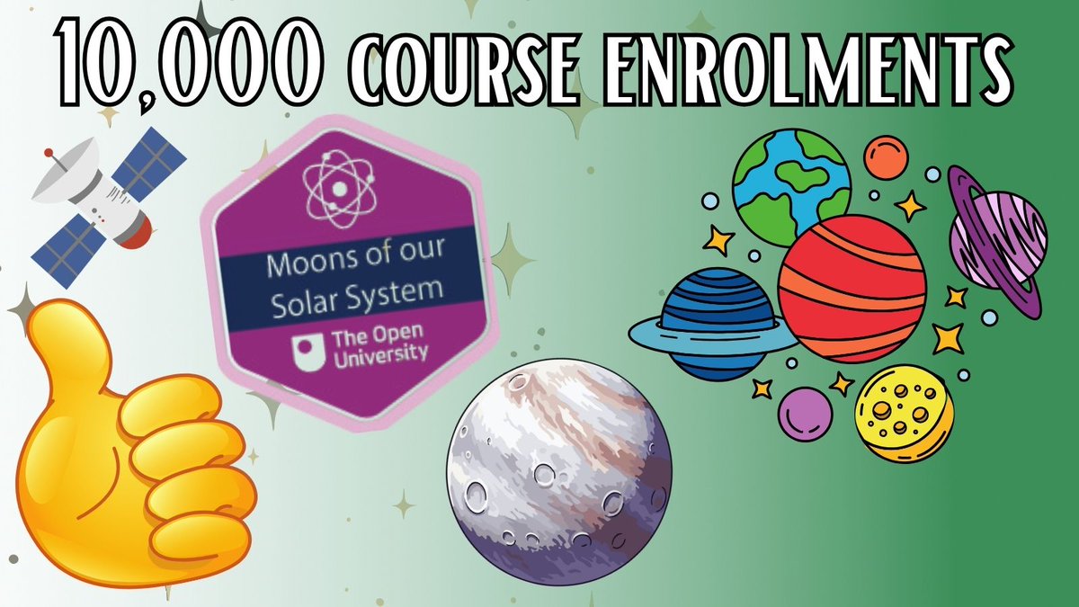 OUFreeLearning's tweet image. How many #moons are there in our #solarsystem? 🌌
Which moons have ongoing volcanic eruptions? 🌋
Which are home to rivers of liquid methane? ⚠️

If you want to know, join the 10,000 like-minded learners already enrolled in 'Moons of the Solar System' 👇

ow.ly/7afC50YgErZ