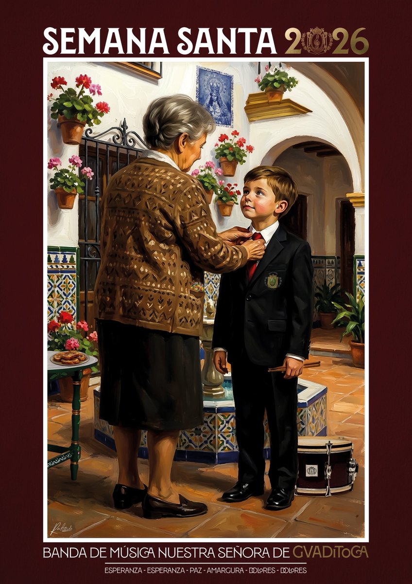 Cartel de Semana Santa 2026 para mi <a href="/BandaGuaditoca/">Banda Guaditoca</a>.

Realizado con técnica digital empleando elementos simbólicos de la formación y de la Semana Santa guadalcanalense.

#Cuaresma
#SemanaSanta2026