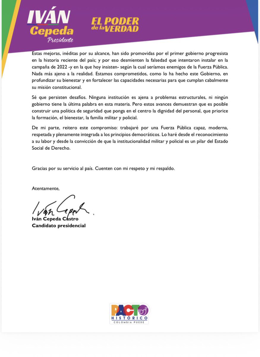 Iván Cepeda Castro tweet media