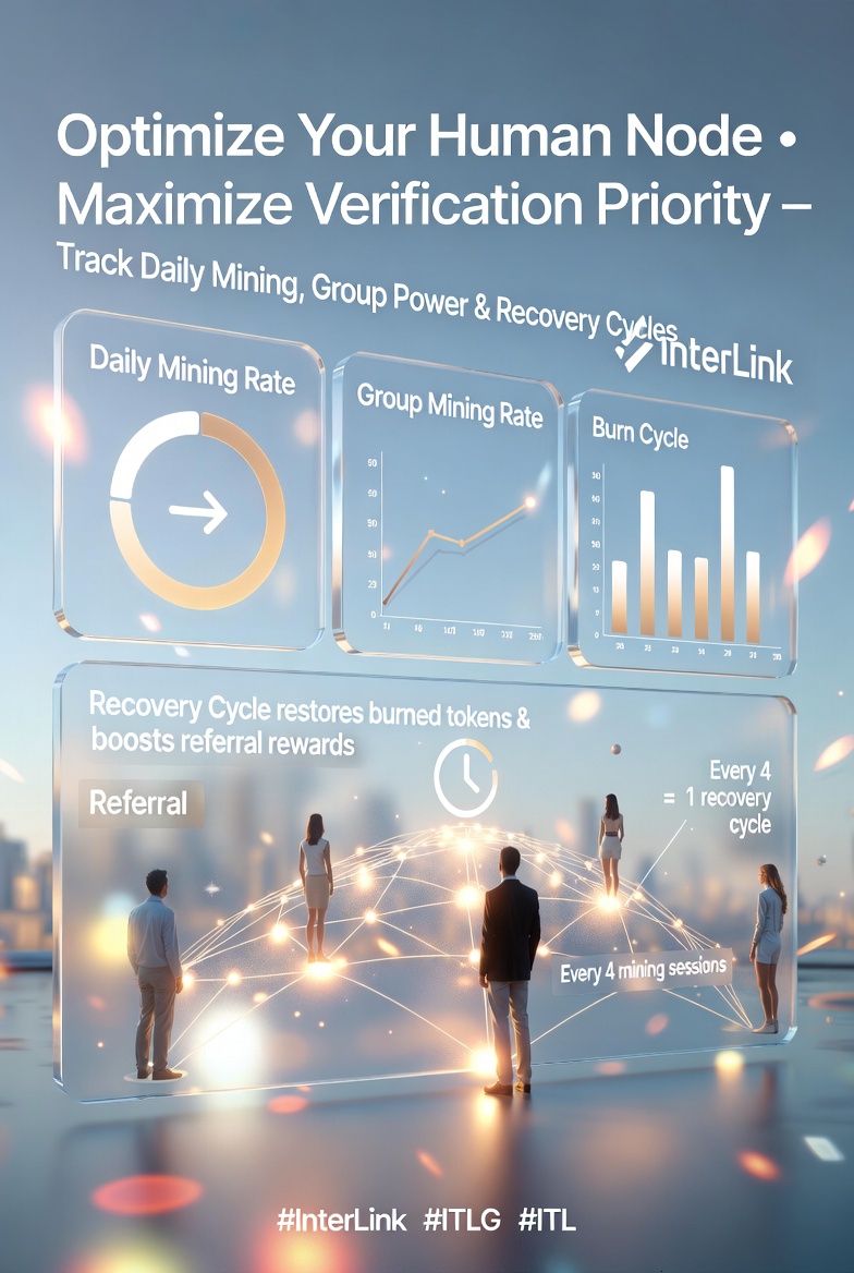 KanjulaSiva's tweet photo. Every Human Node tells a story of effort, connection, and growth. Track your daily mining, build your group, and optimize recovery cycles. True strength comes from consistent action. 💪🌟
#InterLink #ITLG #ITL #HumanNode #NetworkPower https://t.co/NHxCFl9J6S