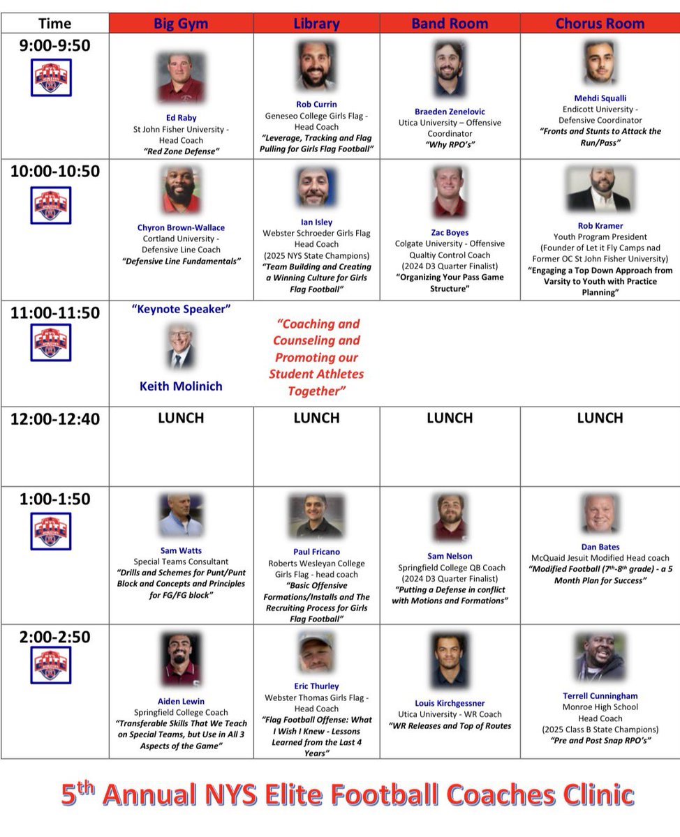 NYSEliteAthlet's tweet photo. Great to have @Fundraiser_Eric from Paramount Sports Fundraising as one of our sponsors for our 5th Annual 🏈 Coaches Clinic. Make sure to stop by their table. A great person to work with to raise money for your program! 🔥

Special sessions for Youth, High School Tackle Football and Girls Flag 🏈 Coaches. ⬇️ Don’t want to miss out. 🔥

✅ Breakfast & Lunch Included
✅ 16 Plus Sessions
✅ Staff Discounts too
✅ Seperate HS Tackle Sessions
✅ Seperate Youth Tackle Sessions
✅ Separate Girls Flag Sessions

Register TODAY. Don’t miss out!

https://t.co/1UK9OEvQ20

🔥 #Football #GirlsFlagFootball #YouthFootball @prospectnys @VarsityMedia @Coach_Kramer15 @SteveDAnna1 @SecVFootball @MrSection6 @sectionvflagfb @Sect4Football @wny_football @WNYAthletics @NYMadeFootball @nyshsfca @PrimetimeBall_ @WNYTomPrince @PickinSplinters @jjDandC @hssportstats @SecVAthletics  @TSEBuffalo @TotalSportsExp @VSEAthletics @wolf3328 @CSAPrepstarNY @section3footbal @AdamTerry_78 @FingerLakes1