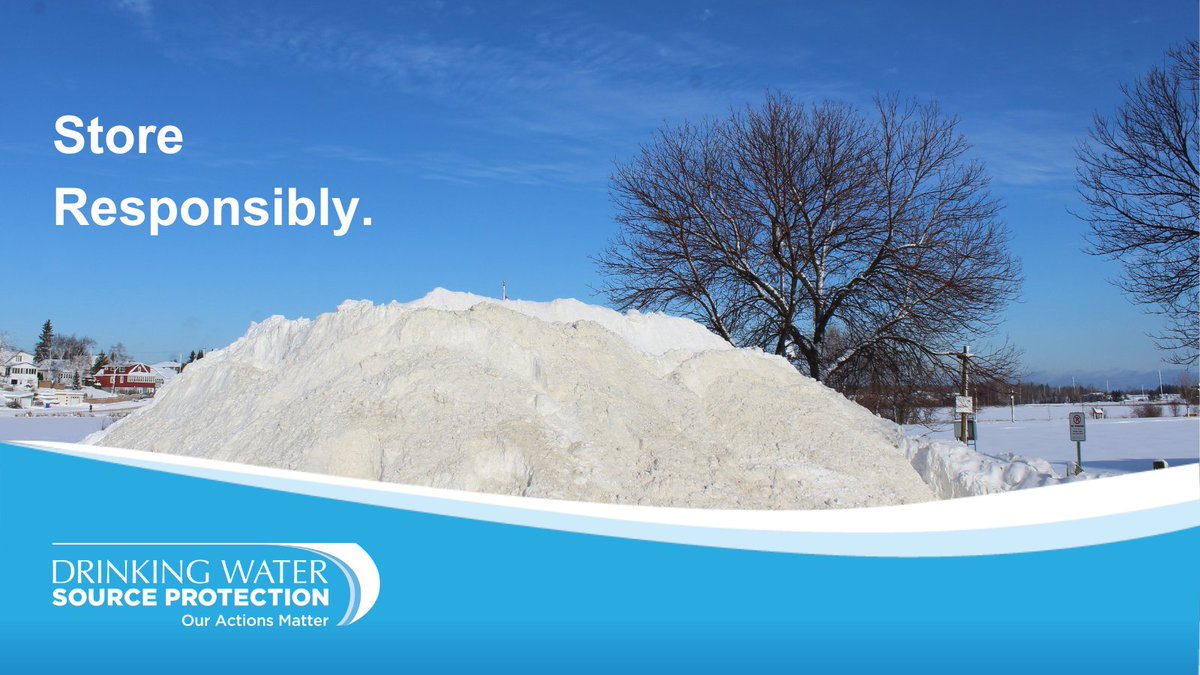 conont's tweet photo. #SaltResponsibly this winter & protect our drinking water
✅Store snow away from creeks and wells
✅Clear debris before it melts
✅Direct snowmelt away from streets and sidewalks
✅Keep snow downhill from salt
https://t.co/pbM7hraGOw
#SourceWaterON #WaterWednesday @ONenvironment https://t.co/b40lokYPOU