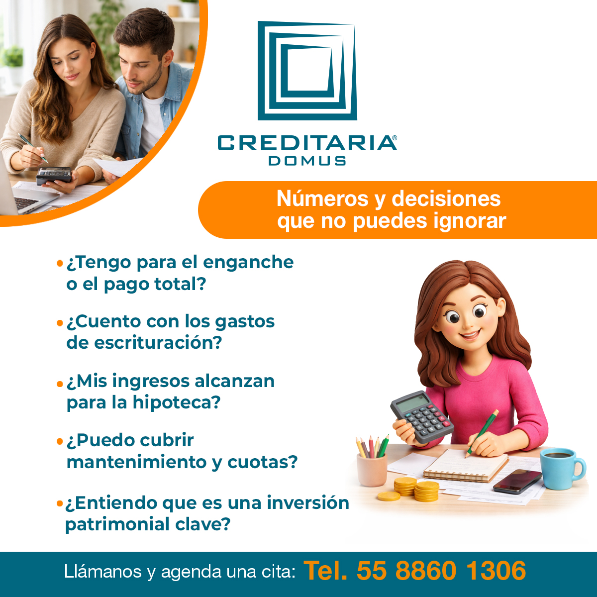 CreditariaDomus's tweet photo. Antes de comprar, haz bien las cuentas.

Enganche, escrituración, mensualidad, mantenimiento y visión patrimonial: lo que no evalúas hoy puede costarte mucho mañana.

#CréditoHipotecario #Hipoteca #Patrimonio #FinanzasPersonales #EducaciónFinanciera #TuHipotecaFácil https://t.co/1kJvn1ov0G
