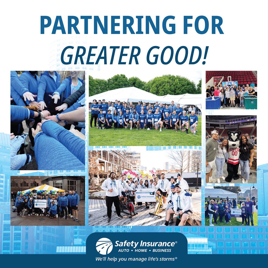 Giving back matters at Safety. Through volunteering and philanthropy, we’re making a positive impact in our communities. Learn more: safetyinsurance.com/about/communit… #InsuranceCareersMonth #ManageLifesStorms