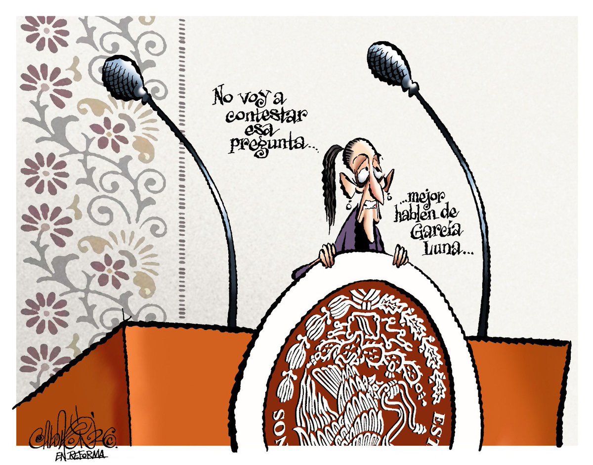 Esta gran caricatura de <a href="/CartonCalderon/">PacoCalderónCartones🇲🇽❤️🇺🇦❤️🇮🇱</a> vale para el día que sea, del mes que sea, desde que la seño Sheinbaum es la encargada de la oficina de la presidencia