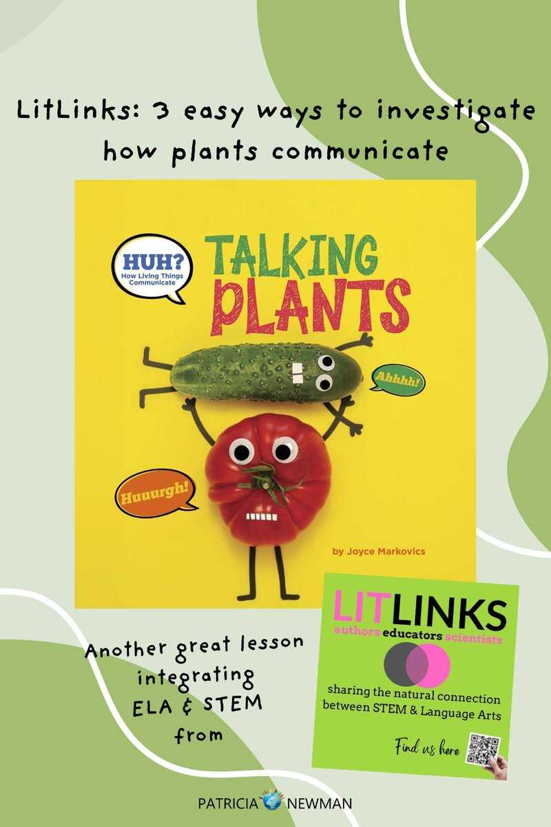 PatriciaNewman's tweet image. Build #literacy + #science together in this new #LitLinks lesson! 
Use Talking Plants for close reading, evidence-based discussion, &amp;amp; hands-on plant investigations about how plants communicate
🍅  patriciamnewman.com/?p=13221 
#ReadingInScience #CrossCurricular #UpperElementary
