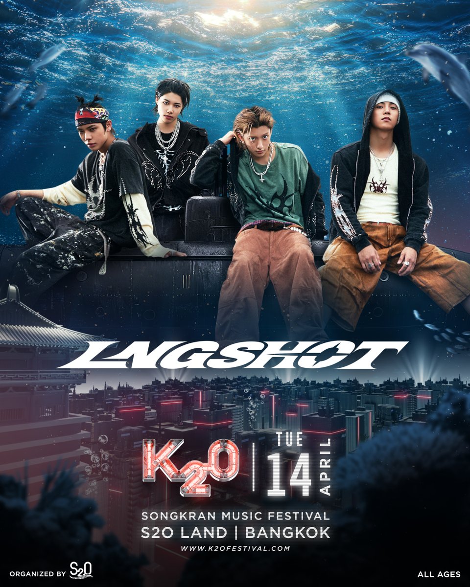 Brace yourselves and prepare for impact. The rookie energy of LNGSHOT is about to hit different as we go all out on the stage of K2O Songkran Music Festival. This is our very first appearance in Thailand and trust us, we’re not coming quietly. Thailand, keep your eyes on us.