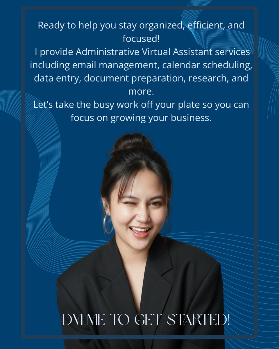 itsrogene's tweet photo. Hi! I’m Rogene, an aspiring Administrative Virtual Assistant passionate about helping business owners stay organized, productive, and focused on what matters most.

Let’s connect and explore how I can support your business! https://t.co/paAilVXPqC
