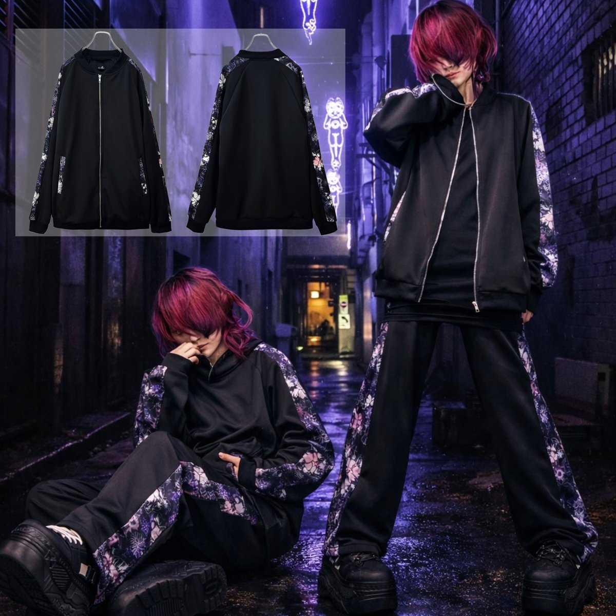 🚫新作商品案内🚫 【和柄九尾 SIDE LINE FLEECE ZIP OUTER