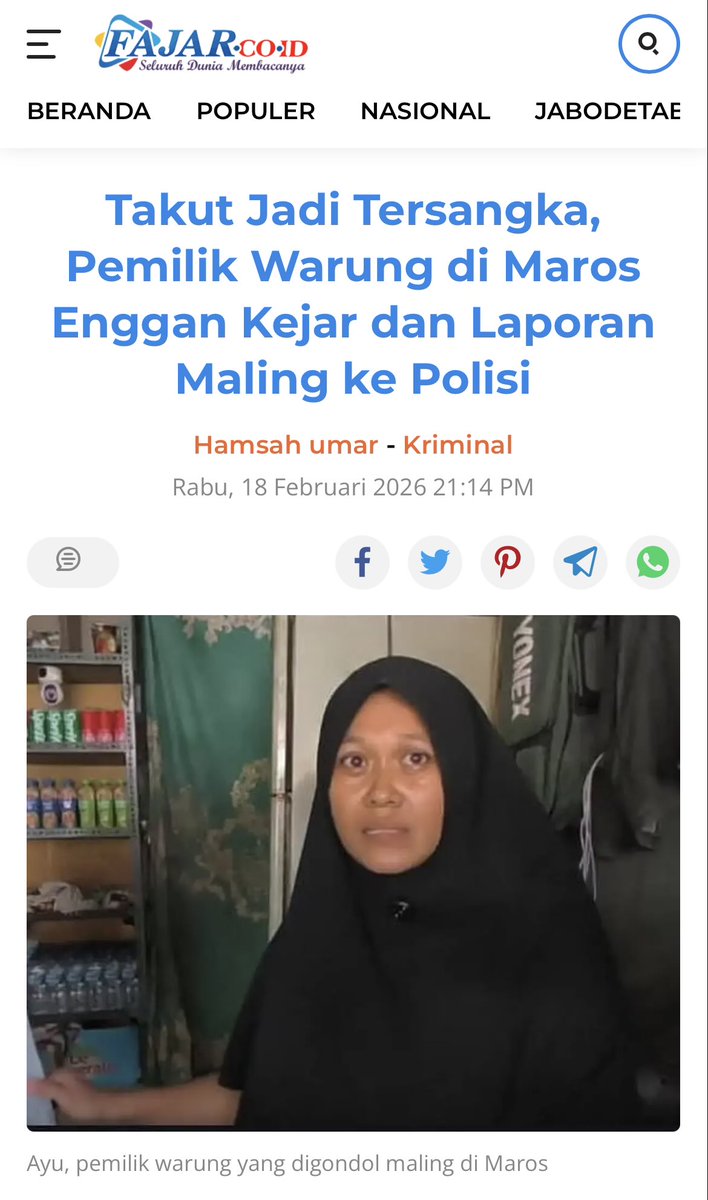 bangherwin's tweet image. Ini bukan sekedar apatis tapi udah ke arah defensive citizenship.

"Daripada lapor polisi malah bikin ribet sendiri, jadi ya udah aja lah..."

Artinya apa?

Publik makin anti berinteraksi dengan hukum atau aparat penegak hukum, karena alih-alih merasa aman justru malah mengandung