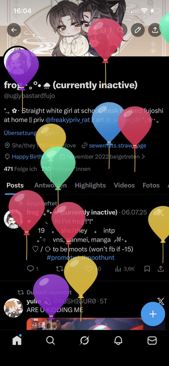 frog ⋆｡°• ⛆ tweet media