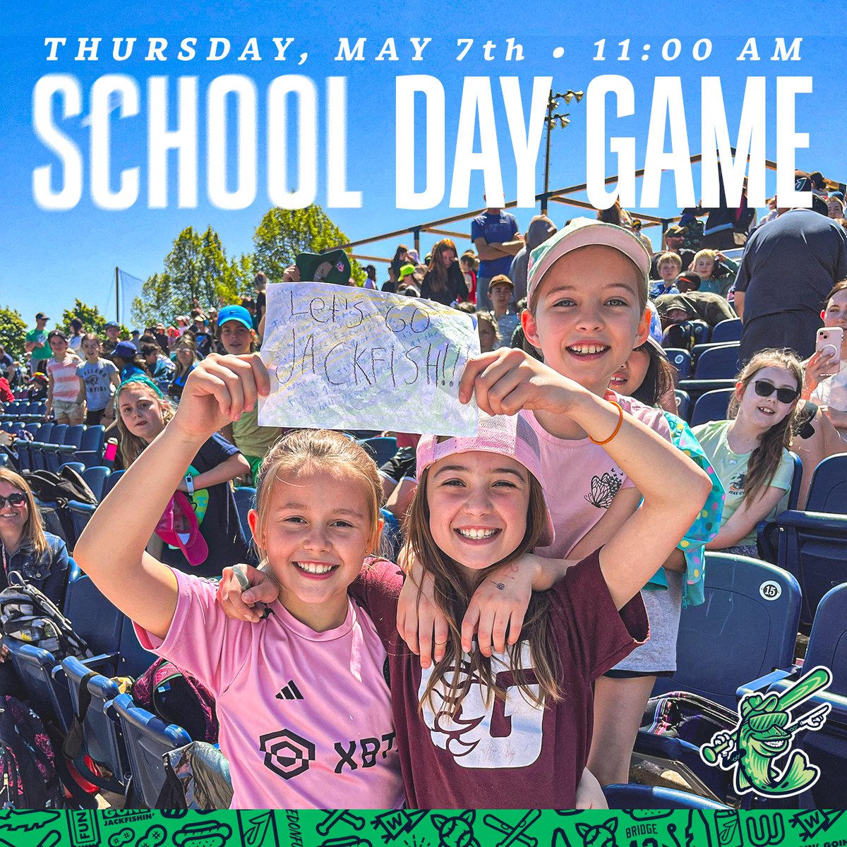 Join us at The Pond! Only 200 Tickets Remain!😎 

Field trip to the Greatest Show in Niagara? 🎒 Why not?! 

Our School Day Game is BACK! Last year's game sold out quickly. Get your spots today! 

Learn More ➡️ wellandjackfish.com/school-day-game 

#HOOKEDonFUN • #ItsAVibe