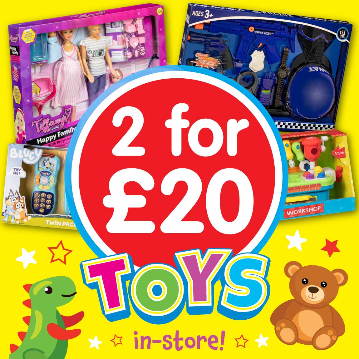 Half Term, Double The Fun! 🧸 🎲 💥

Find 2 amazing toys for £20 in-store at <a href="/bmstores/">B&M Stores</a> — perfect for playtime, gifts, or keeping the little ones entertained while you power through the work week.

Don’t miss out — pop into our Team Valley store today! 🛒