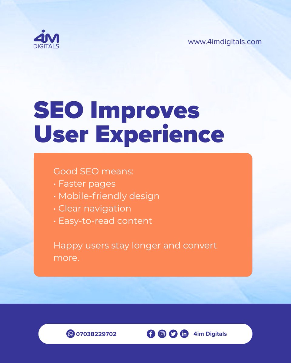 4imDigitals's tweet photo. 𝐘𝐨𝐮𝐫 𝐰𝐞𝐛𝐬𝐢𝐭𝐞 𝐢𝐬 𝐮𝐬𝐞𝐥𝐞𝐬𝐬 𝐢𝐟 𝐧𝐨𝐛𝐨𝐝𝐲 𝐜𝐚𝐧 𝐟𝐢𝐧𝐝 𝐢𝐭.

That is where SEO comes in.
SEO helps your site appear when people search for what you offer.

Without SEO, your site is just an online decoration.

Want to implement SEO on your website? DM Us https://t.co/ehVVcCxGvq