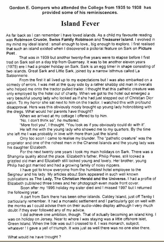 Goodness ......  Whatever, would my dear Dad have thought?