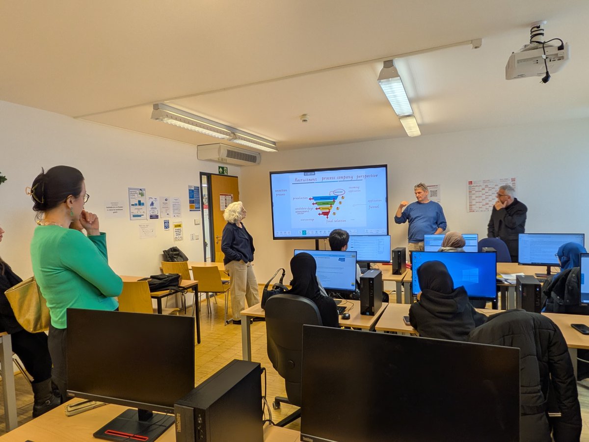 oscepa's tweet photo. Chair of the Migration Committee Farah Karimi, MPs @GudrunKugler &amp; @KHadjiyianni, visited Jugendcollege Advanced Ost in Vienna, supporting young refugees (15–25yrs old) with language courses &amp; vocational training, managed by the City of Vienna &amp; the Public Employment Service. https://t.co/SuzfokIGFc