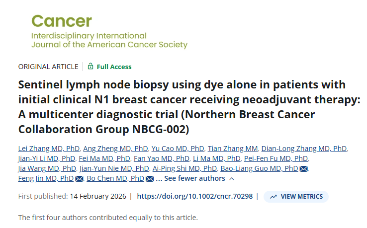 JournalCancer's tweet image. Single-dye sentinel lymph node biopsy after neoadjuvant therapy in patients initially diagnosed with cN1 #BreastCancer yielded a clinically acceptable false-negative rate.

acsjournals.onlinelibrary.wiley.com/doi/10.1002/cn…

@OncoAlert #BCSM