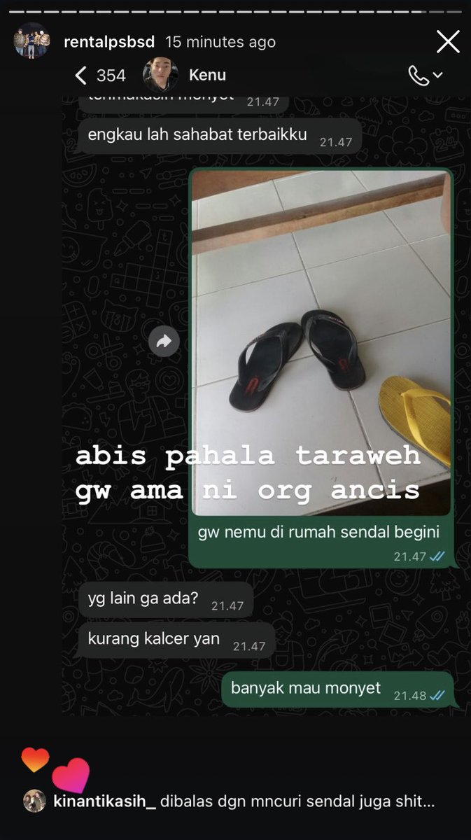 enamduaribu's tweet photo. day 1 taraweh bersama admin botolkecap dan seanmendes, through IG berlima.

edisi sendal keanu ilang https://t.co/6ungJF6mFD
