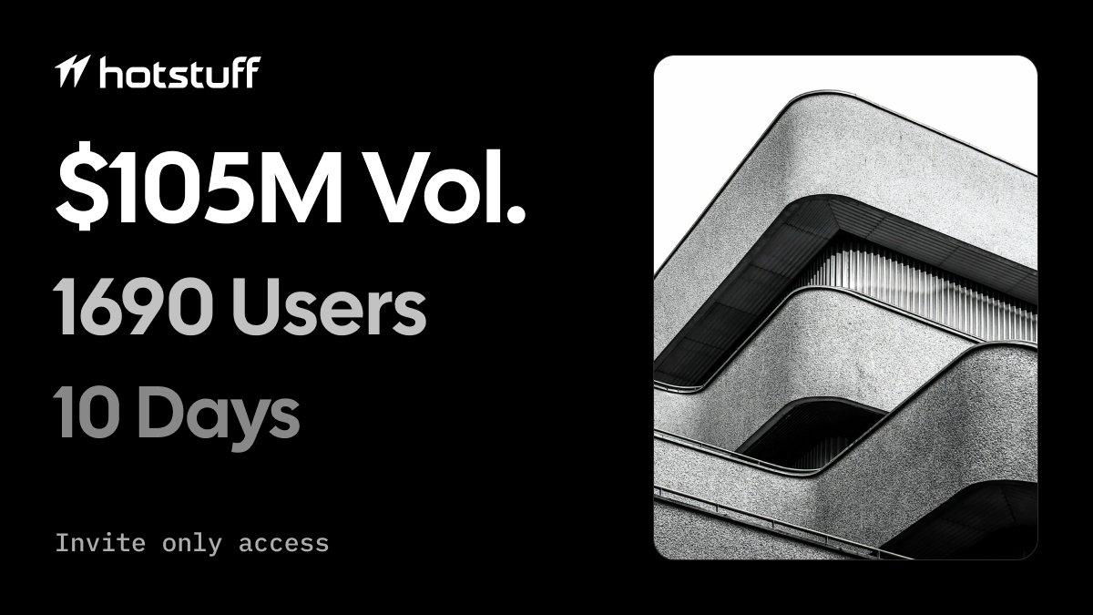 10 days in
1650+ users
$105,000,000+ in volume

gHotstuff