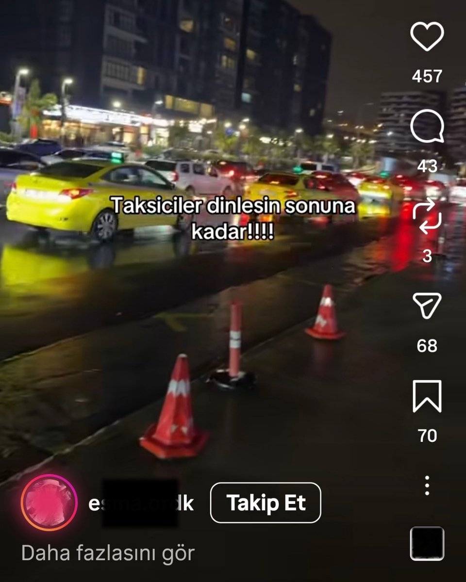Sosyal medyada kendisini influencer olarak tanıtan "esm*.**dk" isimli şahıs tarafından taksi esnafımıza yönelik ağır hakaretler ve itibarsızlaştırma içeriği paylaşılmıştır.

Taksi esnafımıza yönelik bu seviyesiz ve genelleyici ifadeleri asla kabul etmiyoruz.

İstanbul Taksiciler