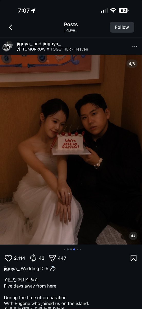 yeuzzn's tweet image. omgg manager jisoo posted his wedding pictures to txt heaven 😭😭😭😭