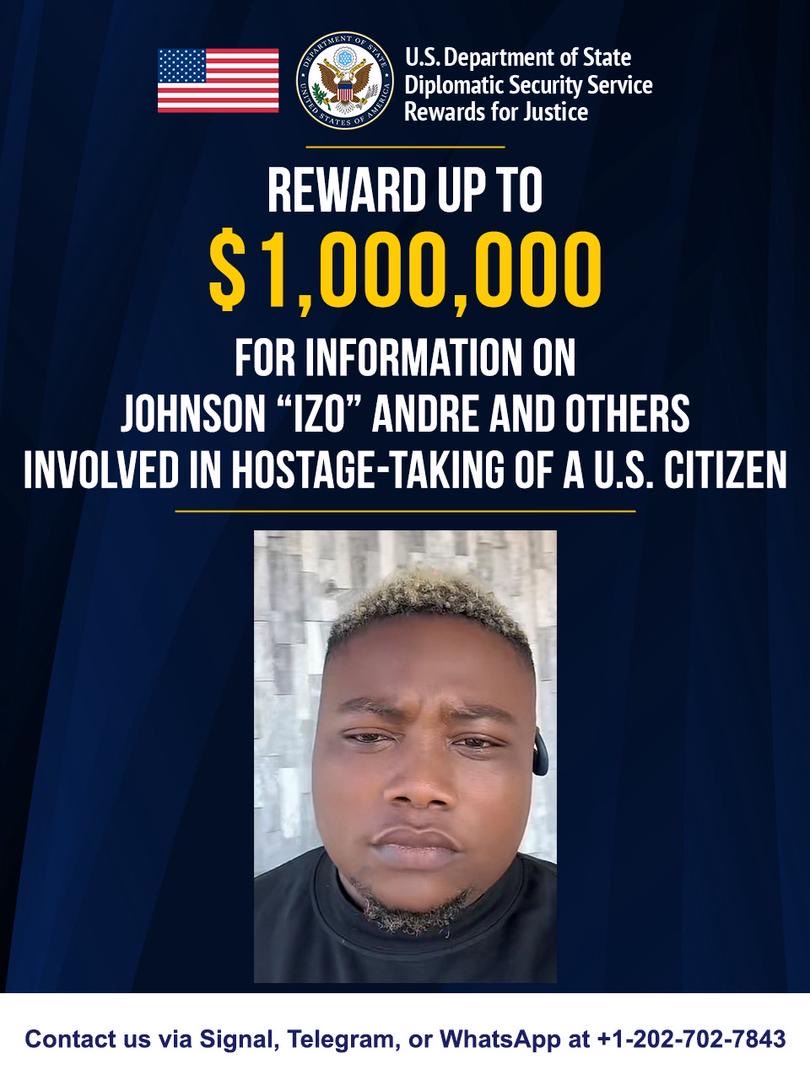 USEmbassyHaiti's tweet photo. Telegram, WhatsApp, Signal +1 202-702-7843. Pour tout information sur Izo. https://t.co/VWFnPZ48te