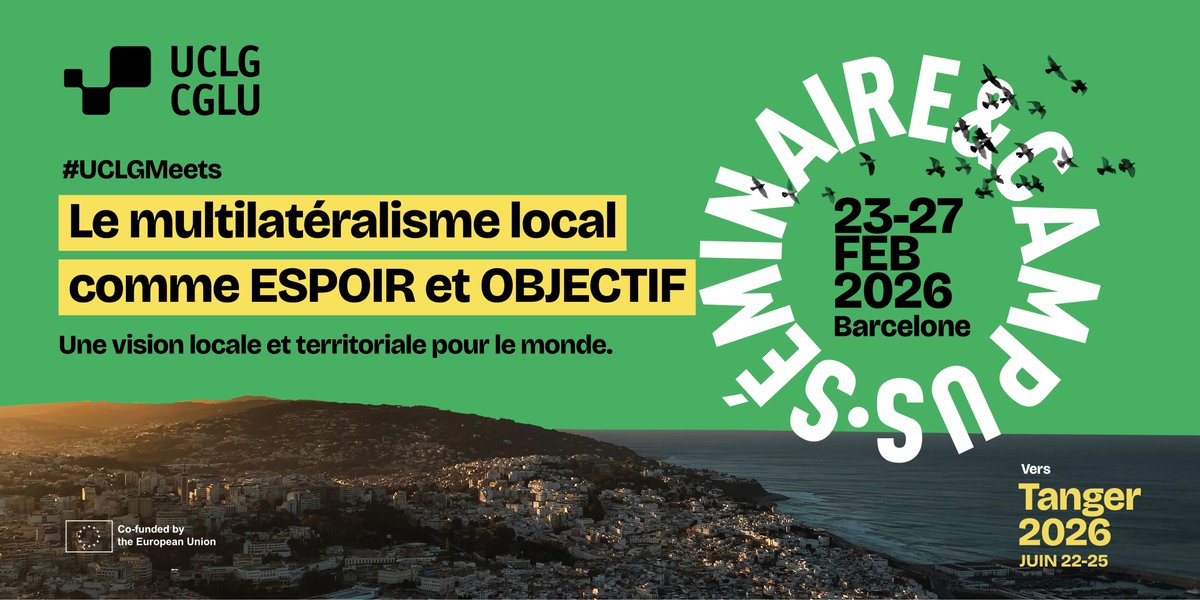 uclg_org's tweet photo. #UCLGMeets

📍Alors que nous préparons notre Congrès mondial #Tangier2026, notre Retraite annuelle mettra au 💛 le multilatéralisme local &amp; les services publics. Un levier clé pour transformer les engagements en résultats concrets dans nos territoires.

🔗 https://t.co/cmu4oc2bWl https://t.co/xHAZBQht3k