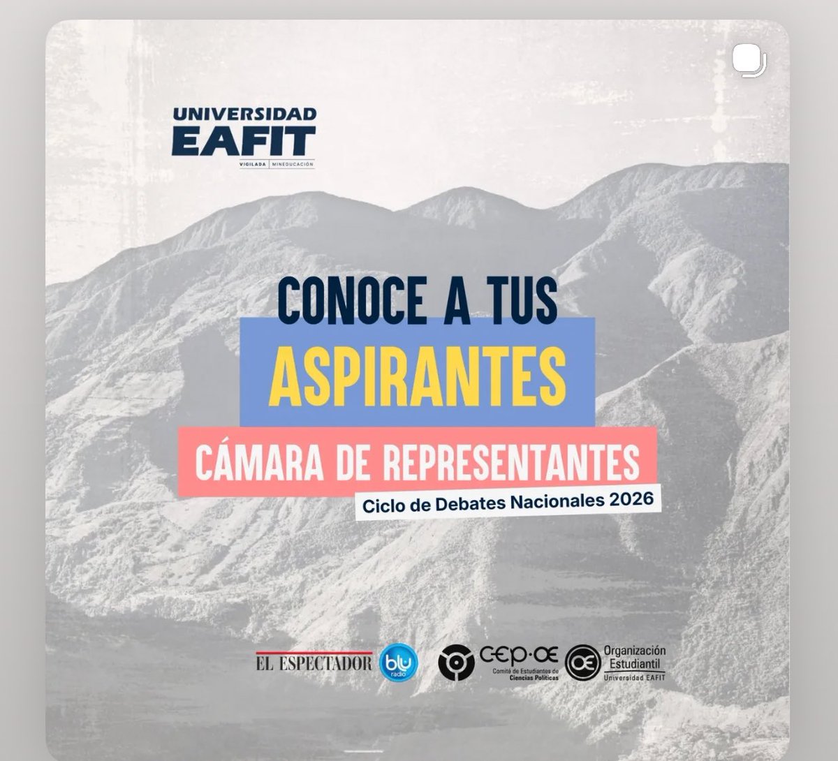 En <a href="/EAFIT/">Universidad EAFIT</a> se hace un debate político de candidaturas sin mujeres. No garantizar la presencia de mujeres es aumentar la brecha política