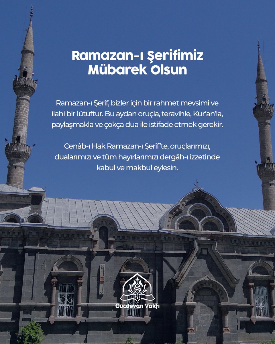 Ramazan-ı Şerifimiz Mübarek Olsun.

Cenâb-ı Hak Ramazan-ı Şerif’te, oruçlarımızı, dualarımızı ve tüm hayırlarımızı dergâh-ı izzetinde kabul ve makbul eylesin.