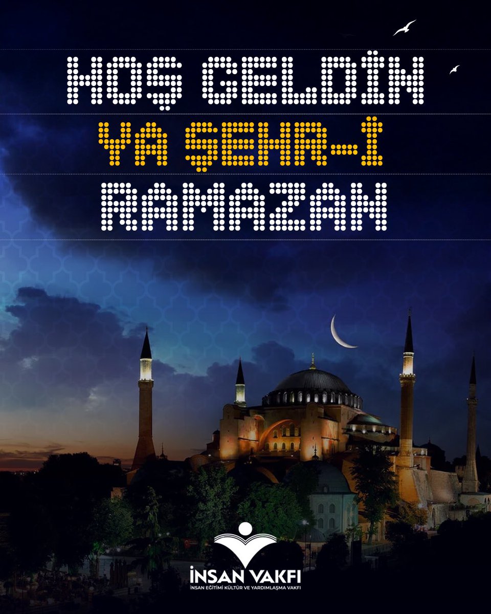 📌 Yoklukla terbiye edilerek var olduğumuz, nefsi tezkiye ile gönlümüzü mamur ettiğimiz Ramazan ayına erişmenin sevinci içerisindeyiz.

Hayırda yarışmak ve paylaşarak çoğalmak umuduyla; 

Hoşgeldin şehr-i Ramazan!.. 🌙