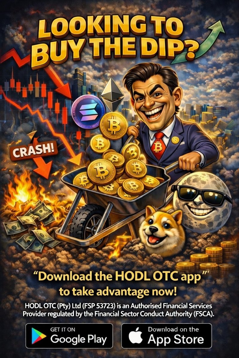 Looking to buy the dip. Download our app to take advantage!
iOS
apps.apple.com/za/app/hodl-ot…
Android
play.google.com/store/apps/det…...
#WealthBuilding #investment #financialfreedom