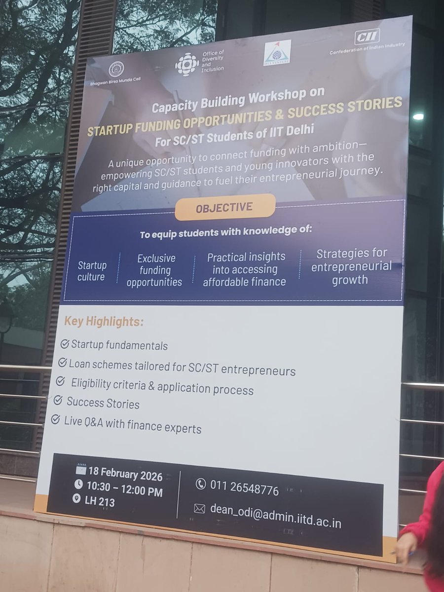 Capacity Building Workshop on- 
Startup Funding Opportunities &amp; Success Stories 

Only For SC/ST Students of IIT Delhi

Now even workshops are conducted based on caste.

Where are we heading?