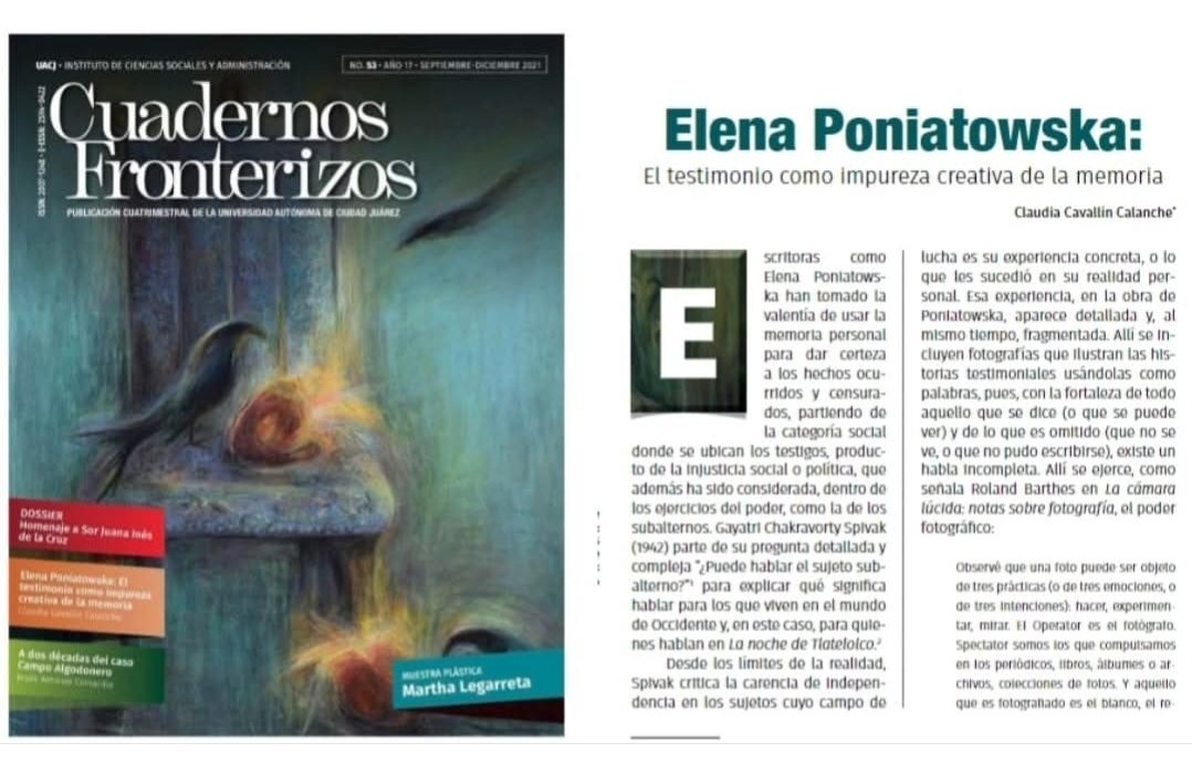 ccavalli's tweet image. Elena Poniatowska...

"Ha llegado el día en que nuestro silencio será más elocuente que las palabras que ayer callaron las bayonetas."

@Eponiatowska #palabras #memoria #obra #hoy #México

erevistas.uacj.mx/ojs/index.php/…