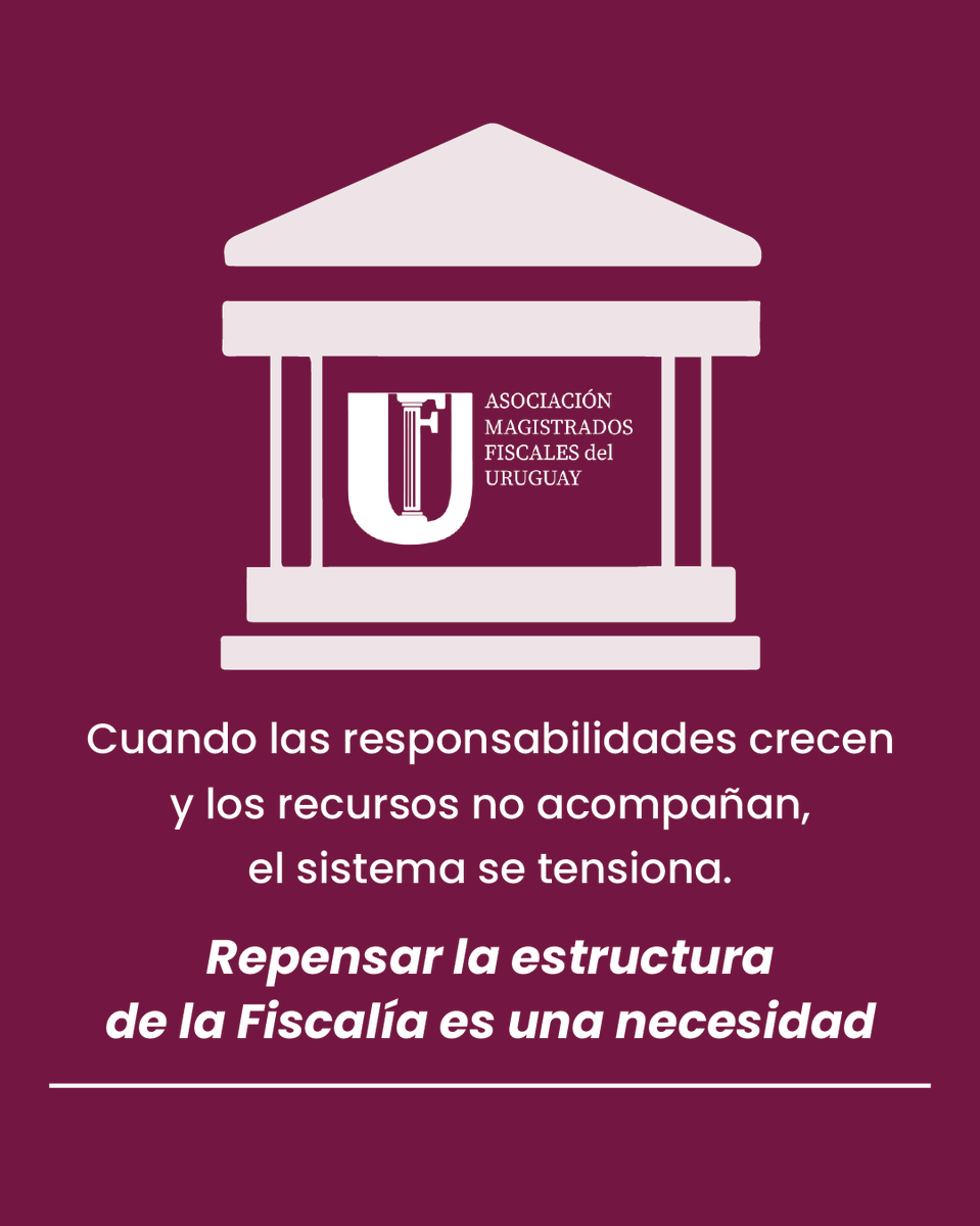 FiscalesUruguay's tweet photo. El funcionamiento actual de la Fiscalía concentra en una misma persona todas las etapas del proceso penal: desde el inicio de la investigación hasta su resolución. https://t.co/tJDVR2jv6A