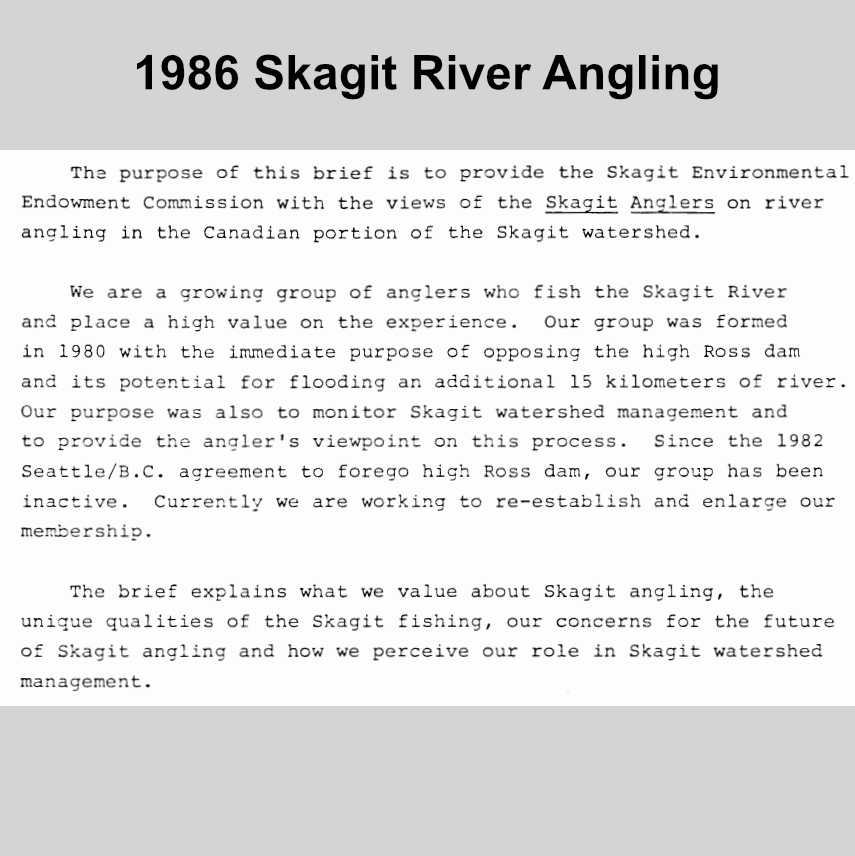Skagit River Angling, 1986.
Are you a fisherman on the Upper Skagit these days? What's it like compared to 40 yrs ago?

> skagiteec.org/blog

#skagitriver
#upperskagitwatershed
#rosslake
#stolo
#Nlakapamux
#sauksuiattle
#upperskagittribe
#hopebc
#tribes
#firstnations
