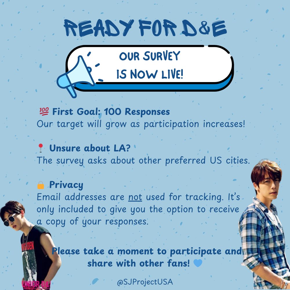 📣 Our survey is now live!
If you'd like to see #OppaOppainLA, please take a moment to participate and share 💙
🔗forms.gle/5hyYY33F34feod… 

#SuperJuniorDnE #DnE보고싶어