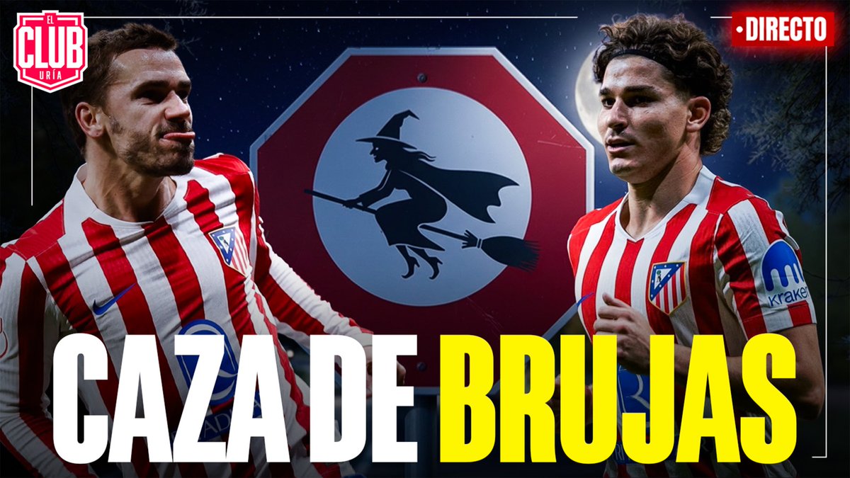 CHAMPIONS: PREVIA BRUJAS-ATLETI | GRIEZMANN 'CENTENARIO' | ASUNTO GIMÉNEZ | <a href="/nachodonado/">Nacho Donado</a> <a href="/Borja_Aranda_/">Borja Aranda</a> <a href="/NachoPalen/">Nacho Palencia</a> <a href="/josedavidlopez_/">José David López</a> <a href="/josedpalacio/">José David Palacio</a> <a href="/doniphon62/">Doniphon</a> <a href="/EduardoDeAtleti/">D. Eduardo de Atleti</a> y <a href="/mjhostalrich/">María José Hostalric</a> De 17 a 19.45h. #ClubUria744 <a href="/Casasantona/">Casa Santoña</a> <a href="/mv_grupo/">Grupo MV</a> 
youtube.com/@rubenuriagonz…