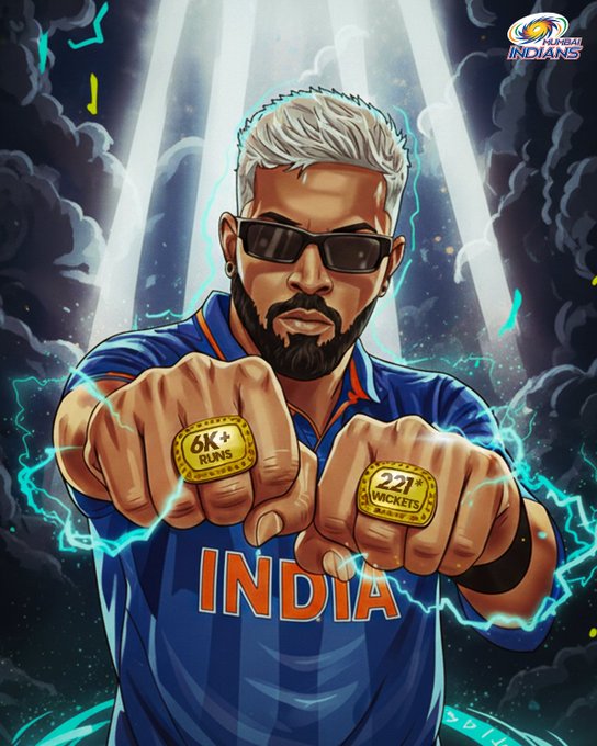 6000+ runs. 200+ wickets. First Indian to do it in T20s.🔥  Hardik Pandya, built different. 🥶