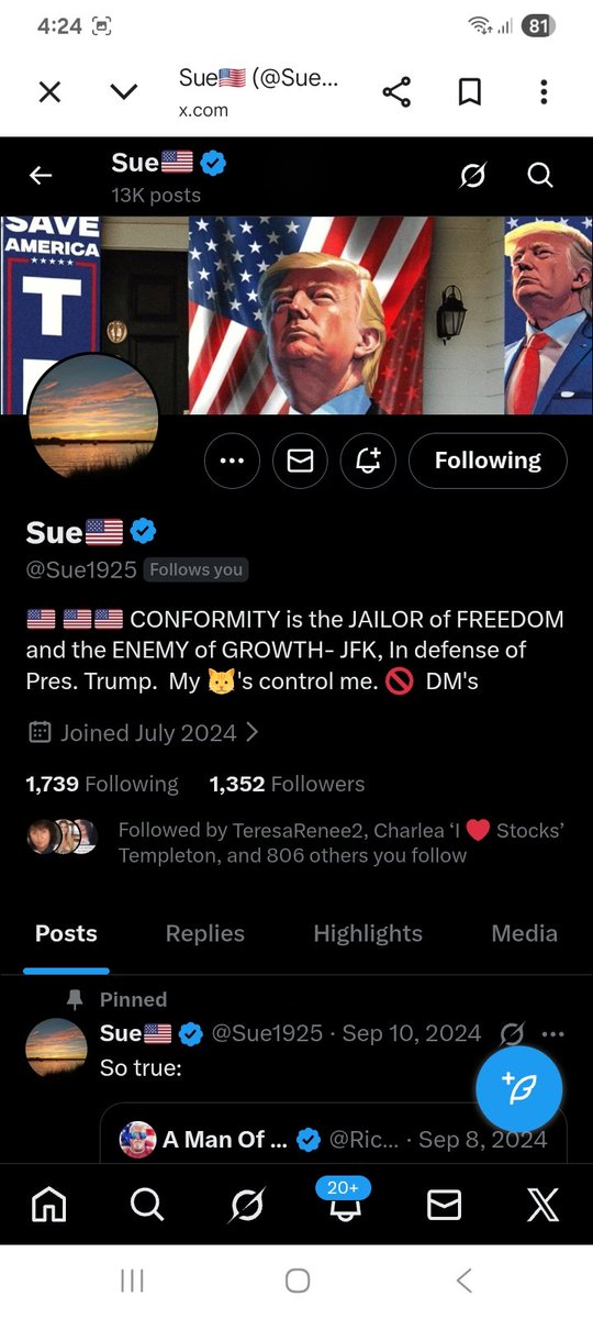 American patriots looking for connections 
<a href="/Sue1925/">Sue🇺🇸</a> 
<a href="/HeatherJon7109/">Heather Jones</a> 
F&amp;R
💪🫶💯🇺🇸