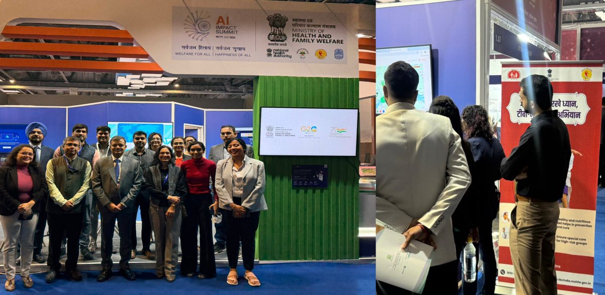 Visitors are showing keen interest in understanding the use of the Vulnerability Mapping AI Tool in #TBMuktBharat Abhiyaan at the Ministerial Pavilion of the AI Impact Summit 2026 (16–20 Feb) held at Bharat Mandapam, New Delhi.