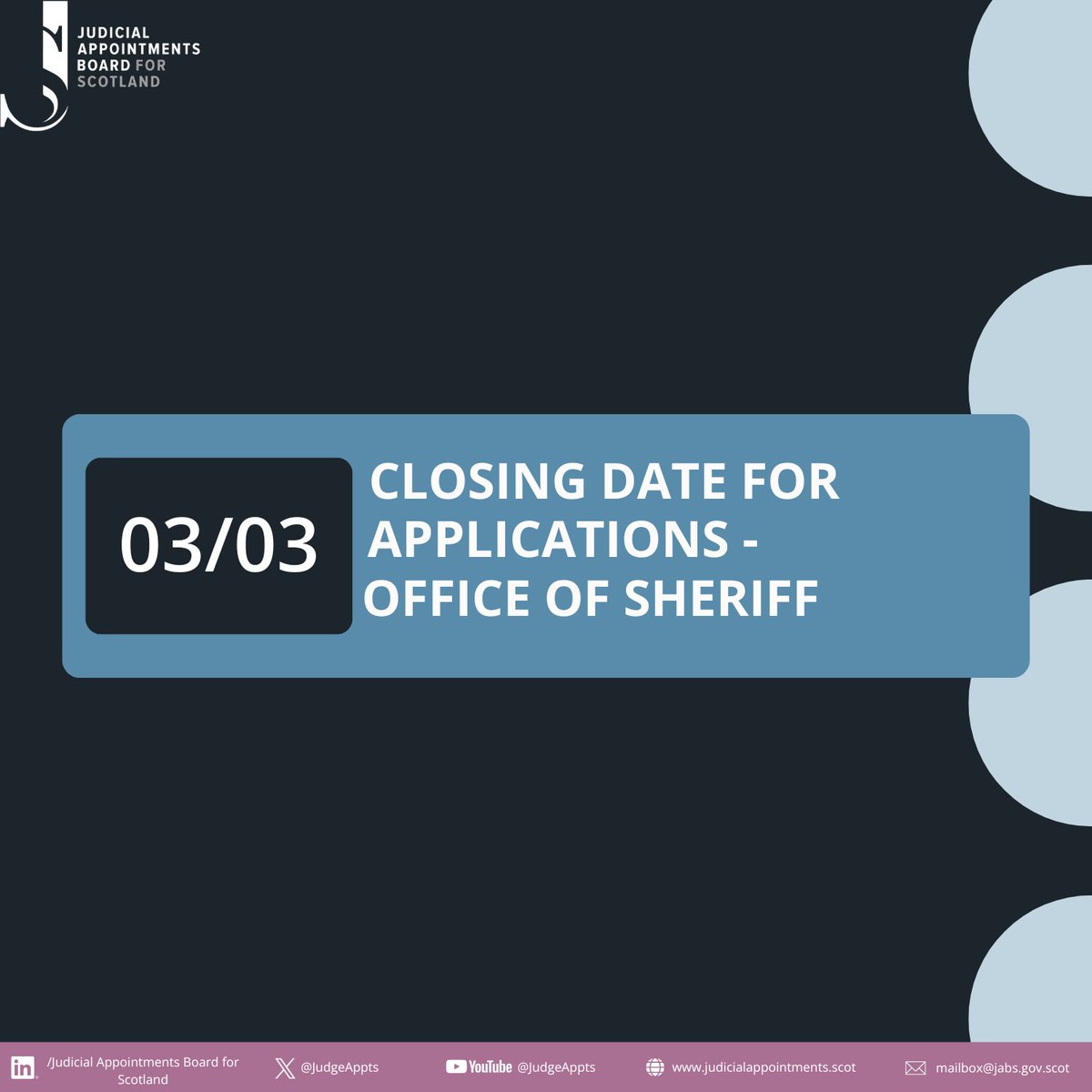 Judicial Appointments Board for Scotland tweet media