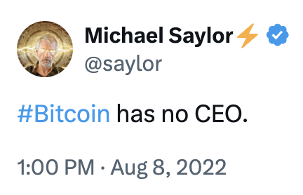 #Bitcoin has no CEO.