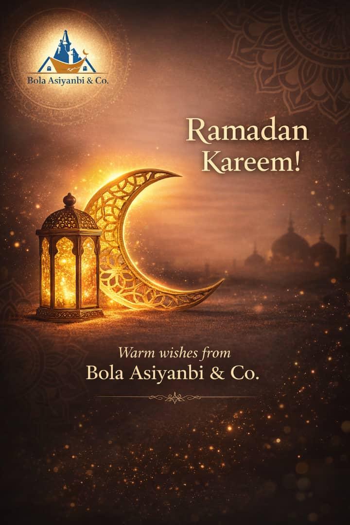 BAandCo's tweet photo. We wish all those observing a peaceful and blessed month. 🤗🩷
May your fasts be easy and your prayers be answered. Ramadan Mubarak! 

 From all of us at 
Bola Asiyanbi and Co.

#RamadanMubarak #HappyCelebration #RealEstate https://t.co/6i1PtJK5Oq