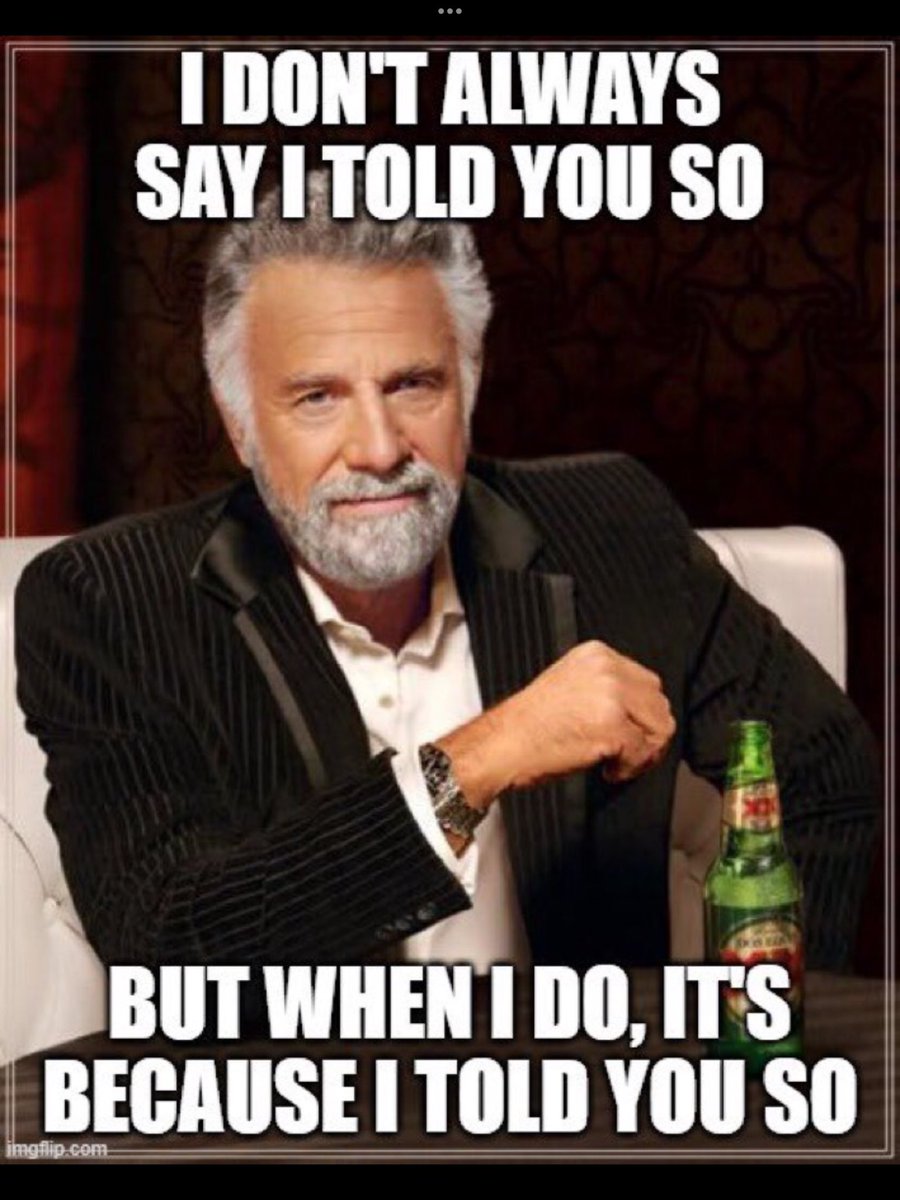 I told you so…