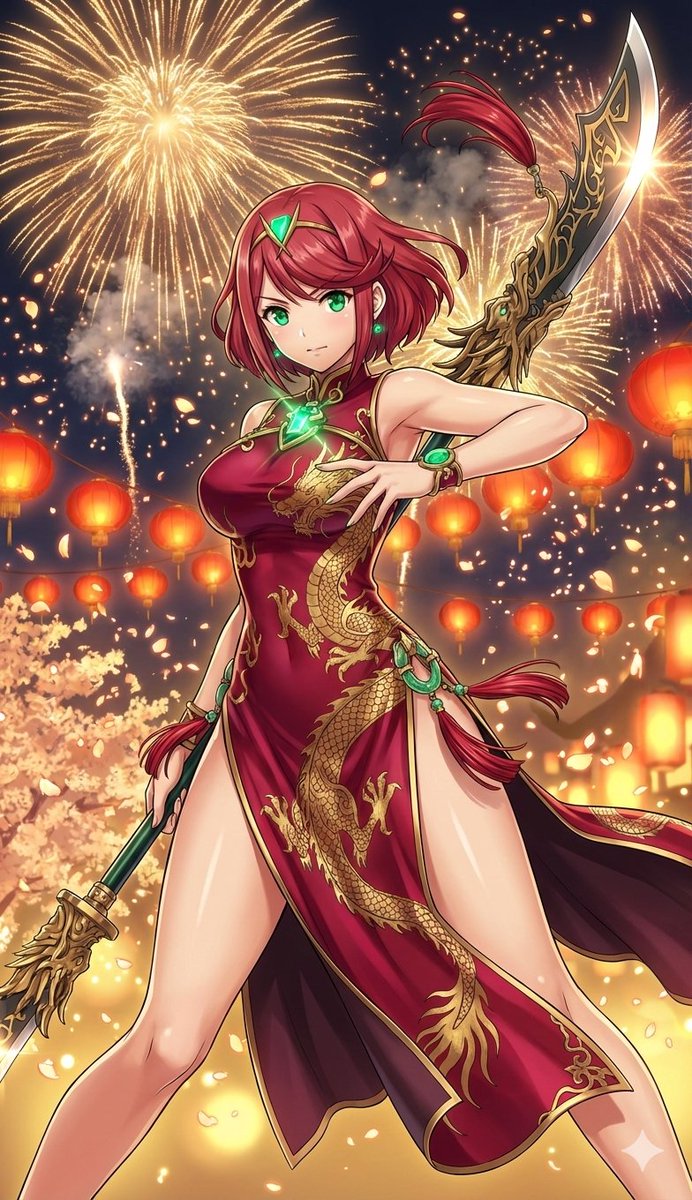 春節風チャイナドレスの ホムラさん🌸 其の2 #春節 #チャイナドレス