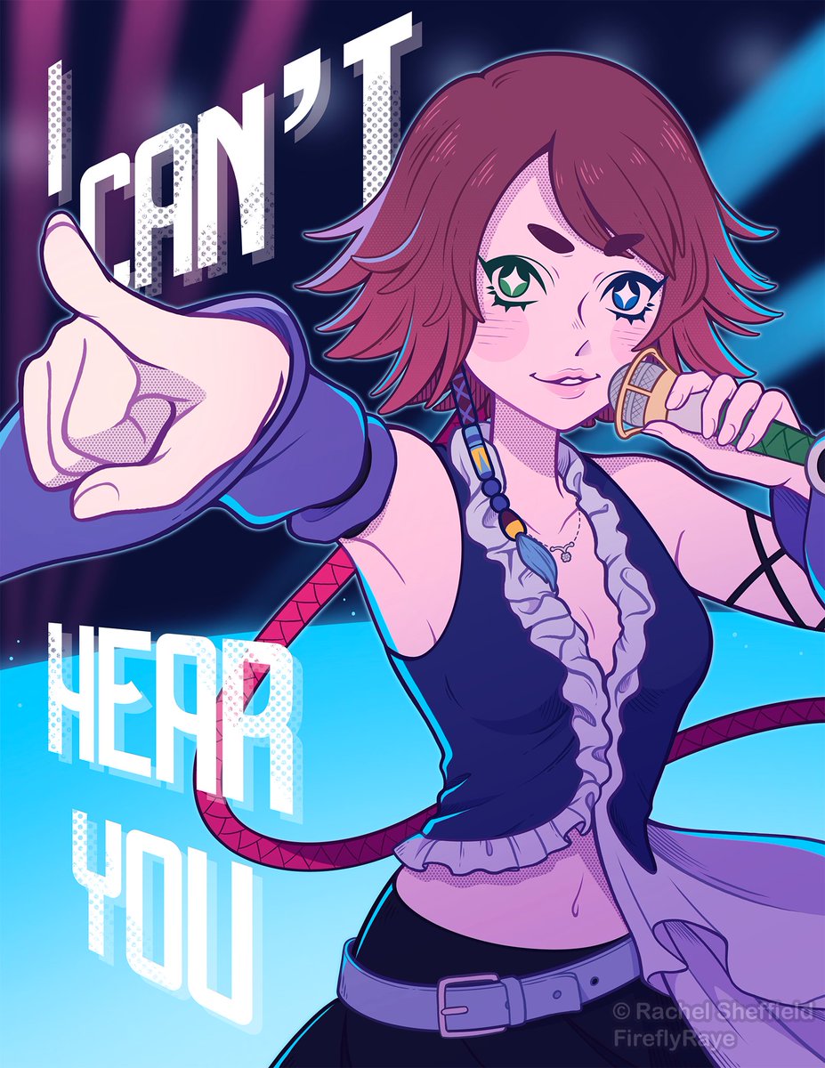 fireflyrayeart's tweet photo. I CAN'T HEAR YOU 🎶 the opening to Final Fantasy X-2 with yuna is so iconic 😍 you will never get me to stop drawing fanart for this game https://t.co/jDp9mvj3iy