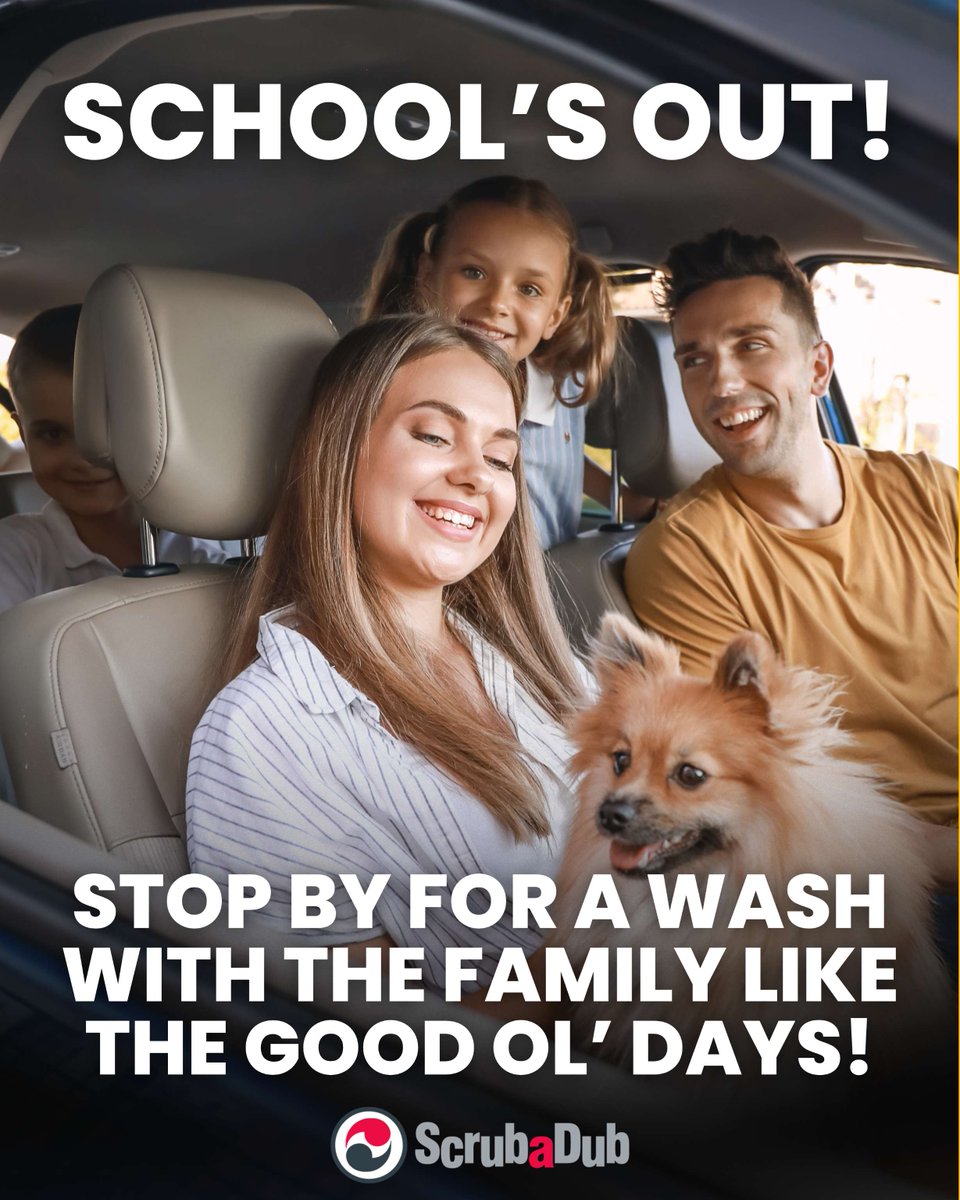 ScrubaDubCarWsh's tweet image. School’s out in MA and RI, and the car is already showing it. Stop by for a clean car and one of the kids’ favorite parts of the week. Clean car, entertained kids — win-win.

#ScrubaDub #FebBreak #Family