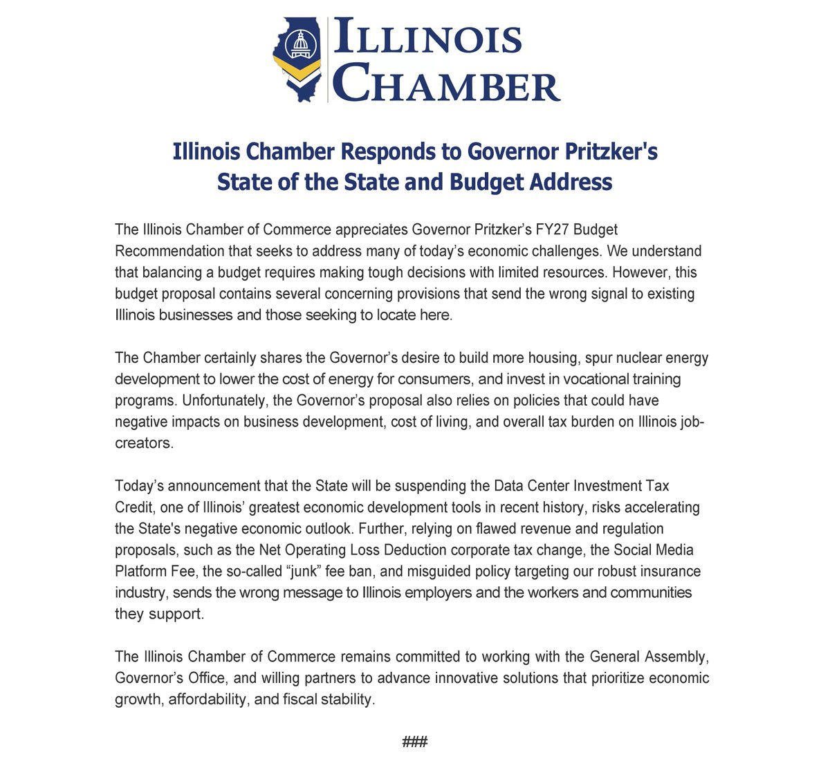 Illinois Chamber tweet media