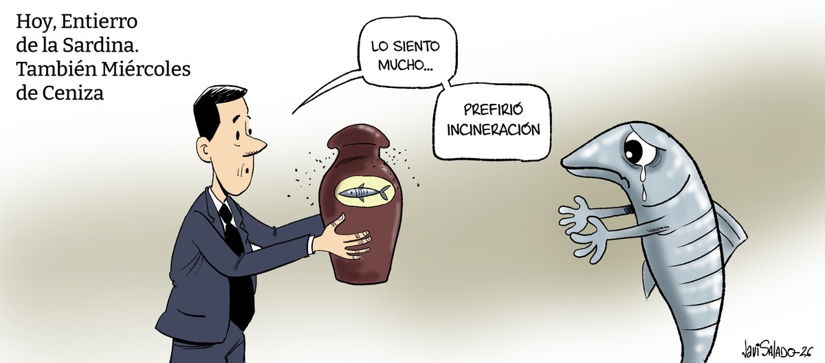 Hoy, Entierro de la sardina. También, Miércoles de Ceniza. #MiercolesDeCeniza #entierrodelasardina